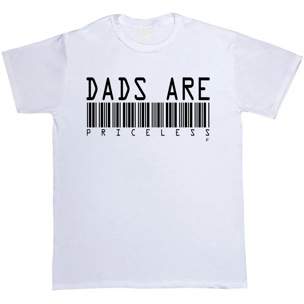 Custom T Shirts Online Short O-Neck Christmas Barcode Dads Are Priceless Fathers Day Gift Feel Good Birthday Shirt For Men
