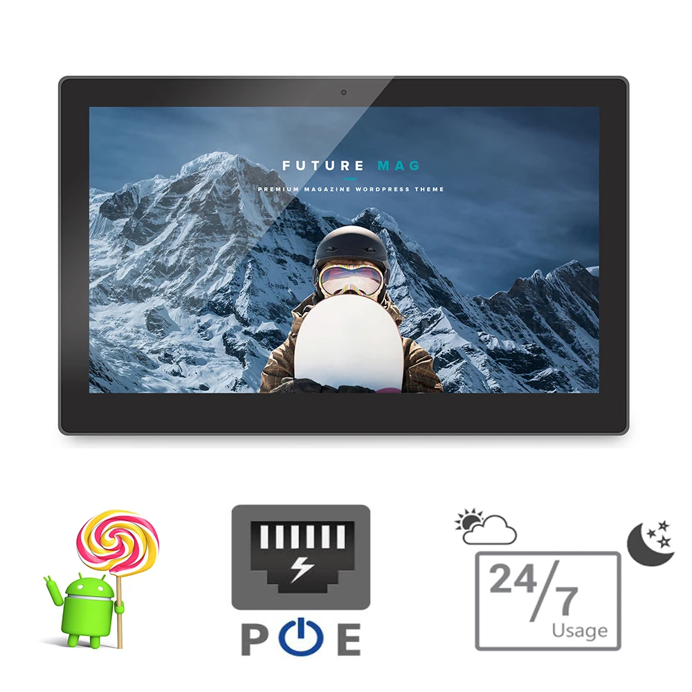 15.6 inch Android POE tablet pc-all in one pc-wall mounting smart TV (Quad coreA9 1.5GHz 1GB DDR3 8GB flash bluetoothVESA)
