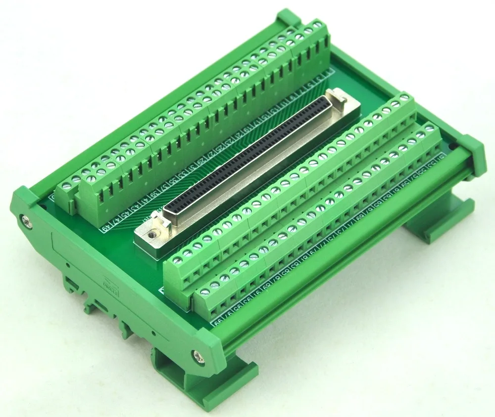 Крепление на din рейку 100 pin полушаг/0 05 &quotFemale Модуль интерфейса DSUB SCSI|mount rail|din mounting
