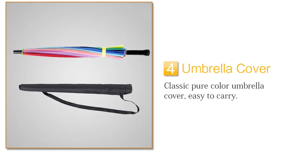 Long Handle Umbrella Male Female 111cm 24K Large Umbrella Windproof Man Woman Waterproof For Sunny And Rain   (9)