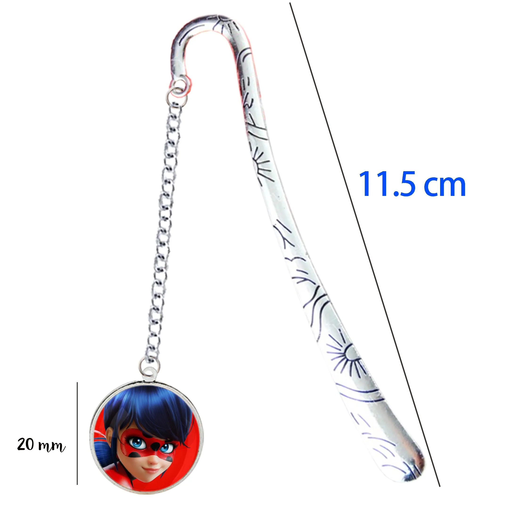 

Anime Miraculous Ladybug Metal Bookmark Tales of Ladybug Cartoon Figure Cat Noir Lady Bug Girl Book Mark Marque Page Mate Gifts