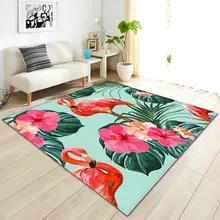 Современный мультфильм розовый фламиго 3D Печатный ковер нескользящее одеяло коврик для йоги коврик для гостиной прикроватная тумбочка для спальни украшение дома