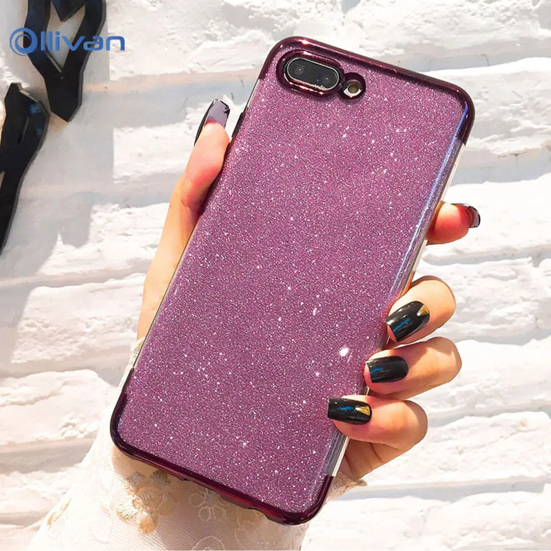 Ollivan Fashion Glitter TPU Case for Huawei P20 P10 P9 P8 lite P smart Mate 10 Pro Honor 7C 7A Pro 7X 6C 9 8 lite 10 Case Luxury