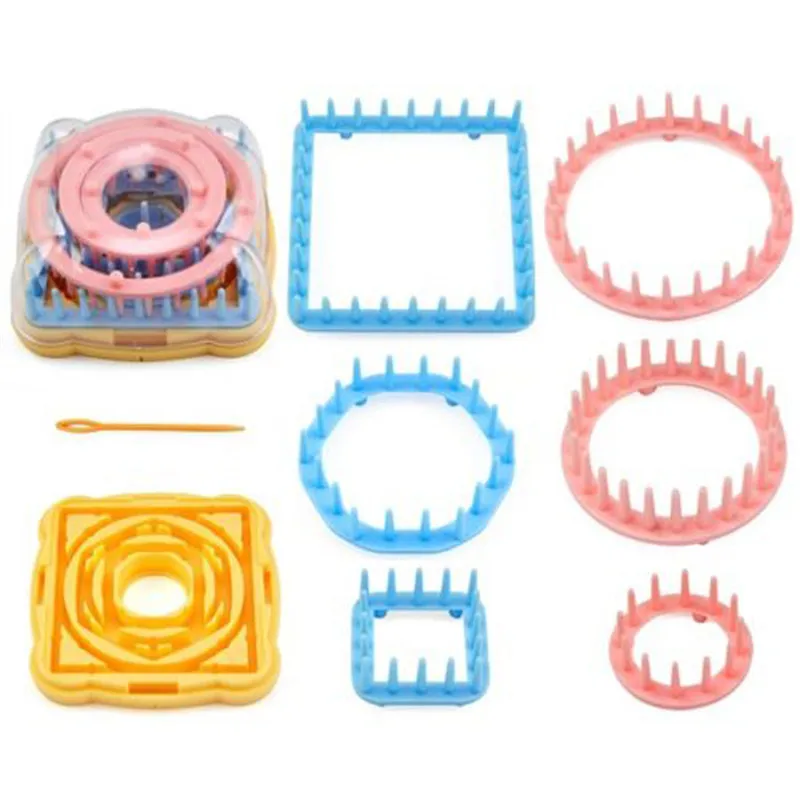 

9PCS/set Flower Knitting Loom Knit Daisy Pattern Maker Wool Yarn Needle Home Craft Needlework Knit Hobby