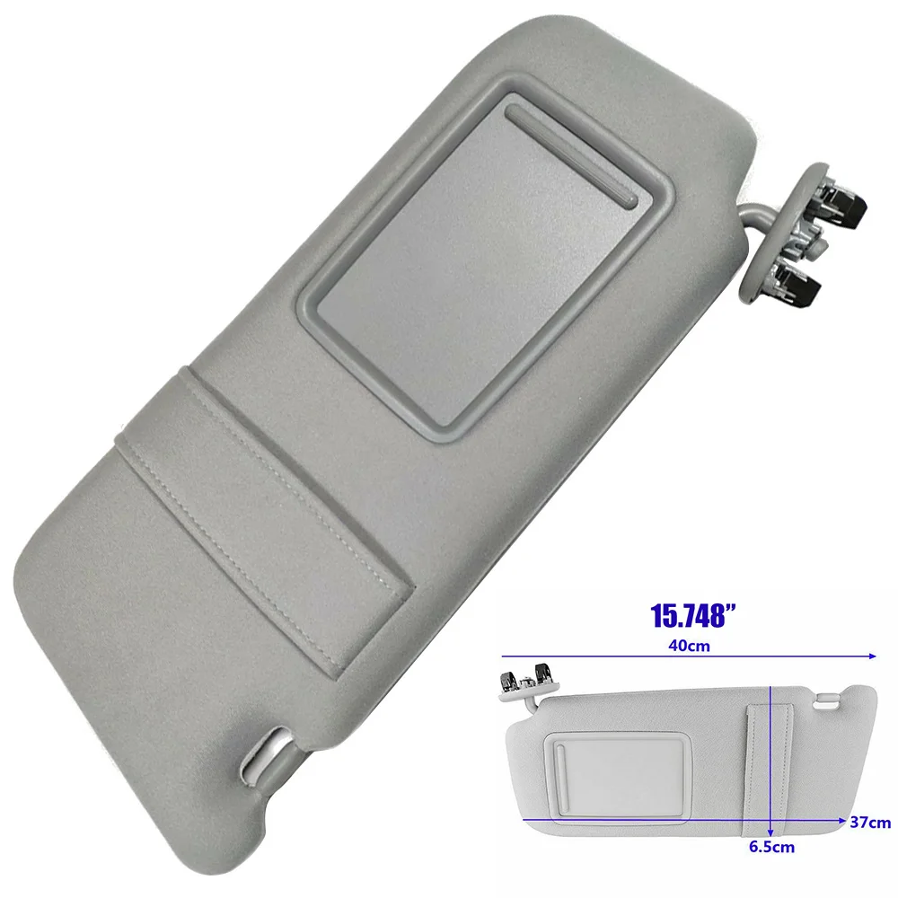 For Toyota Camry 2007-2011 1pc Gray Left/Driver Side Sun Visor Without Sunroof 74320-06780-B0 Mayitr