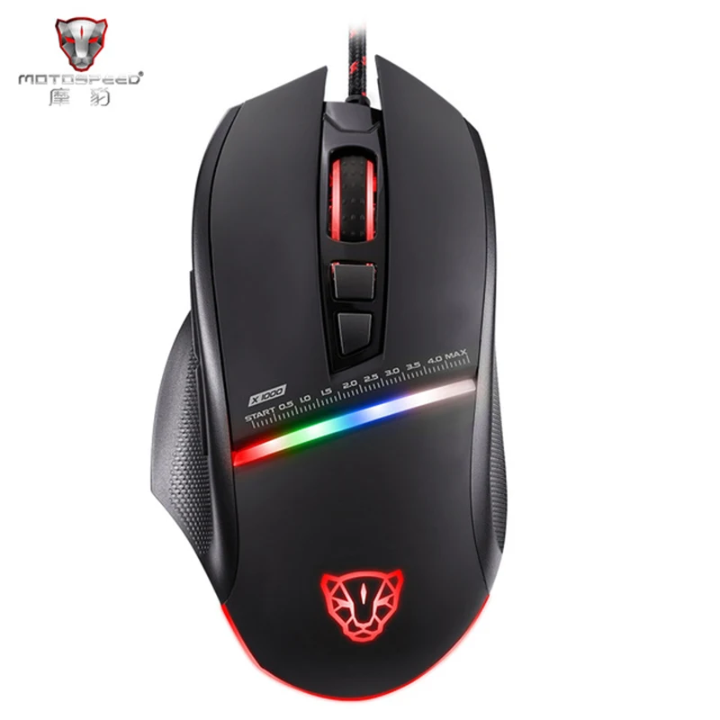 Motospeed V10 Проводная игровая мышь USB светодиодсветодиодный оптическая геймерская