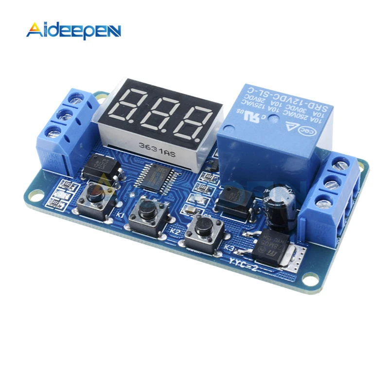 

DC 12V LED Digital display Home Automation Delay Relay Trigger Time Circuit Timer Control Cycle Adjustable Switch Relay Module