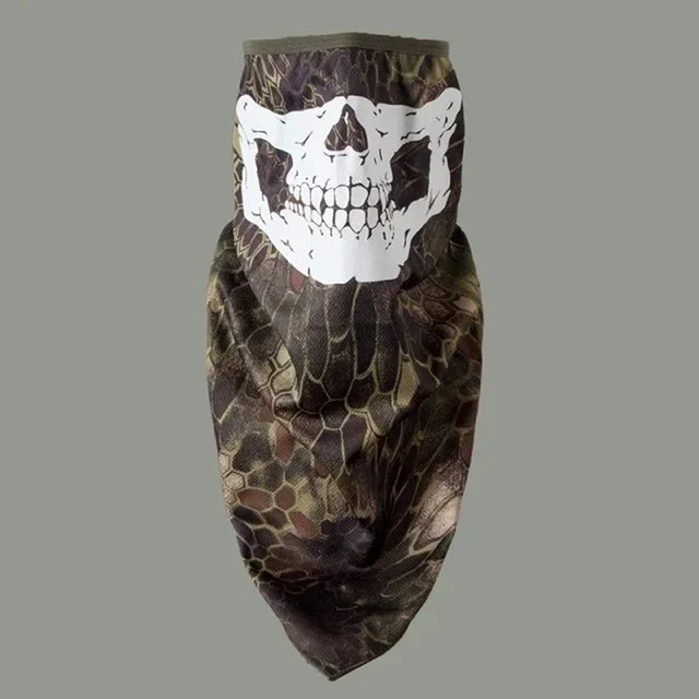 Skull Bandana Paintball Face Mask Head wear Python Camouflage Tactical