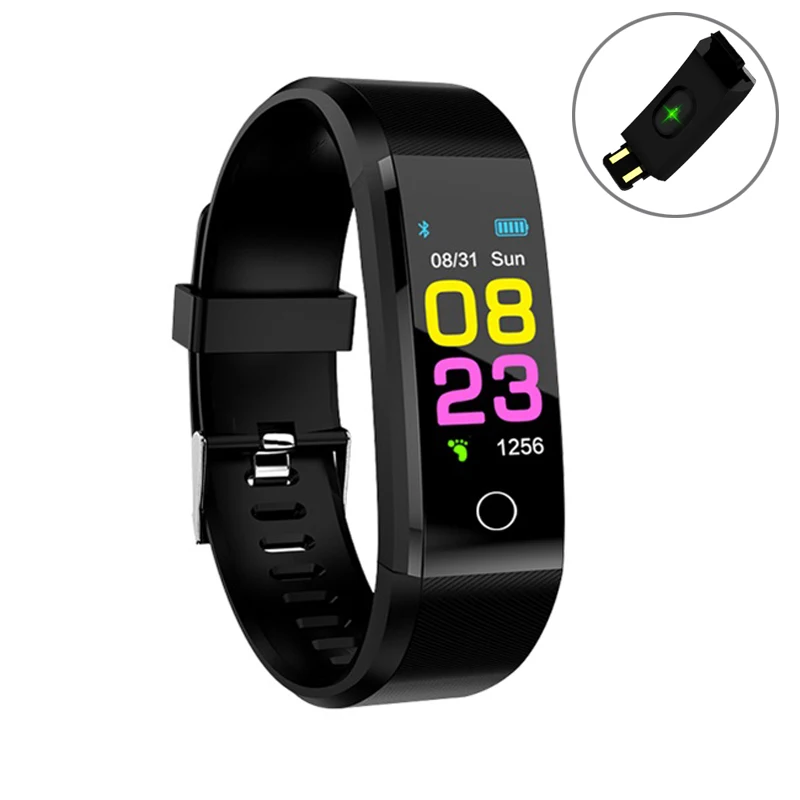 

Smart Bracelet Fitness Bracelet Blood Pressure Pedometer Step Counter Smart Wristband Heart Rate Message Push pk fitbits miBand