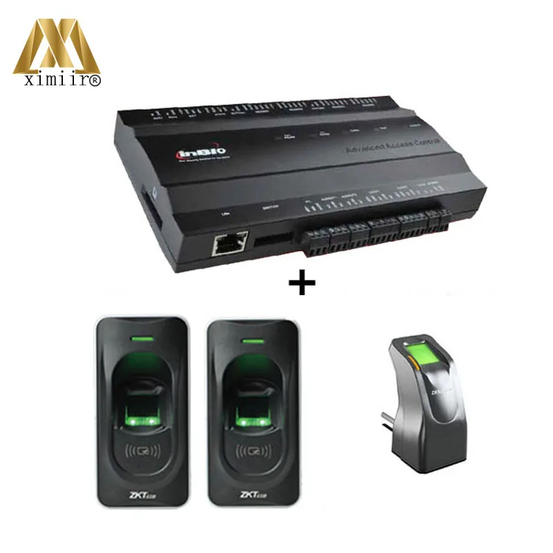 Access control system Inbio260 two doors fingerprint /card access control board + 2PC fingerprint reader +1pc fingerprint sensor