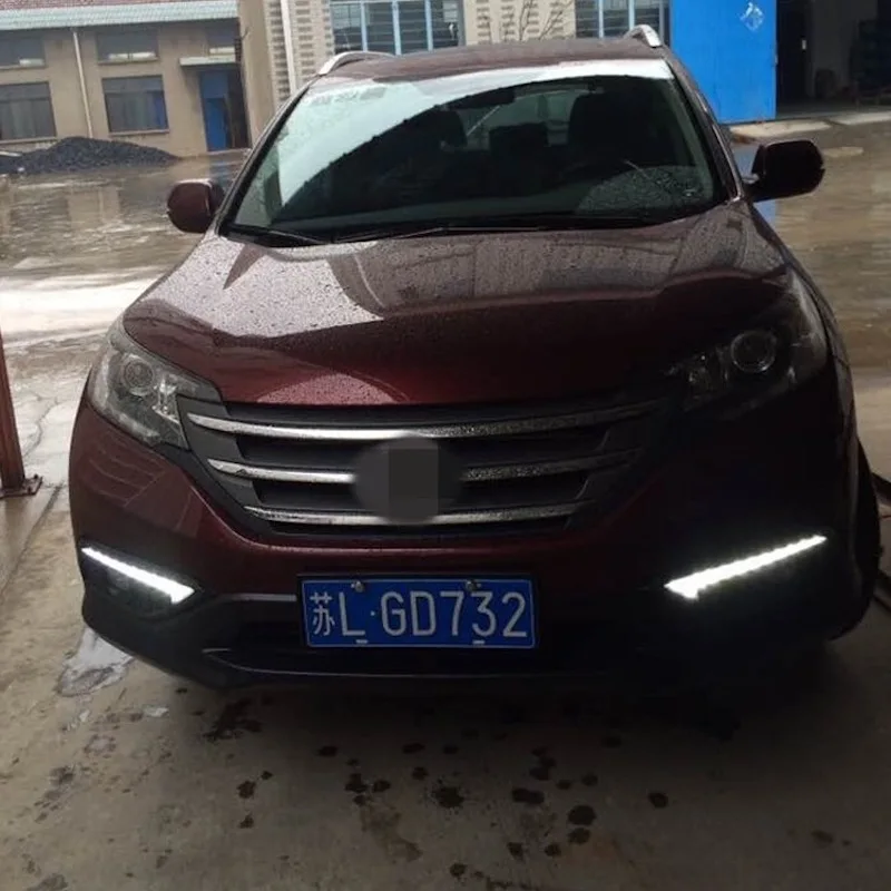 Auto led light Car LED DRL Day Running Light For CRV 2012 - 2014 CR-V 3 Colors DRL Driving Day Light Leds for auto car style 7
