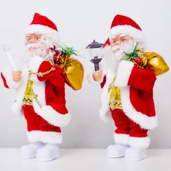 Творческий с машущими руками Санта Клаус светодиодный Glow музыкальные игрушки куклы для детей Детские Рождественские лучший подарок Room Decor