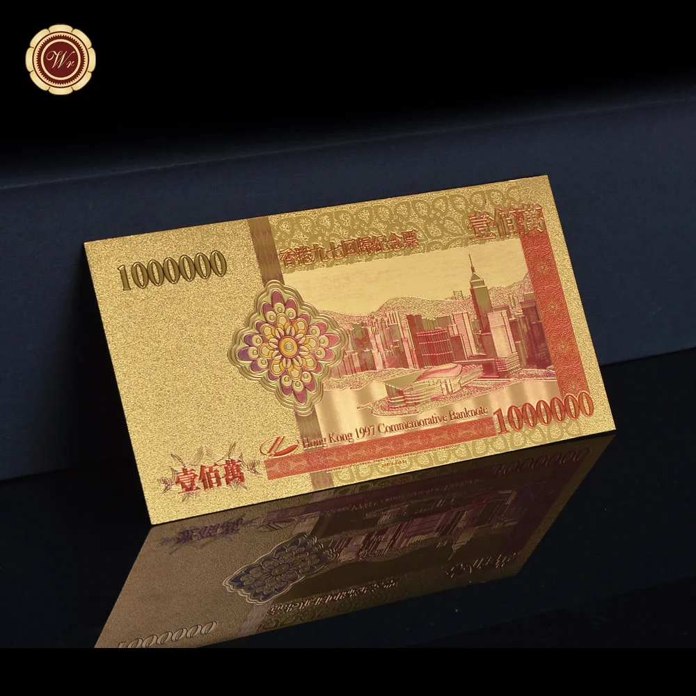 WR Новое поступление китайская нормальная позолоченная банкнота Гонконг 1 миллион поддельных бумажных купюр с драконом дизайн лучший офисный Декор