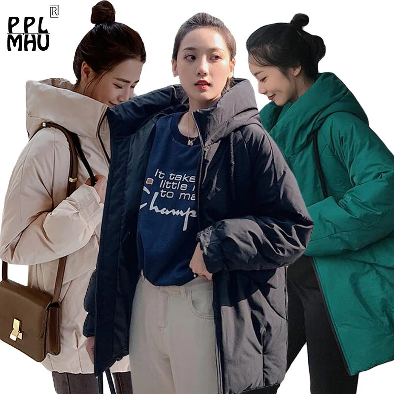 

Winter Jacket Women 2019 New Korean Fashion Kawaii Cotton Coat Femme Thicken Warm Clothe Short Cute Solid Color Outerwear
