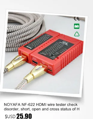 NOYAFA NF-622 HDMI провода тестер проверки беспорядок, короткий, открытый и перекрестный статус HDMI тестер кабелей и HD провода тест NF_622