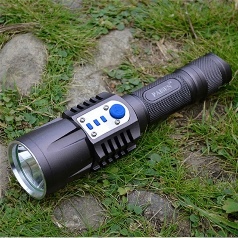 Waterproof 1200Lm USB Rechargeable XM-L L2 LED 18650 Flashlight Torch Lamp Light 1