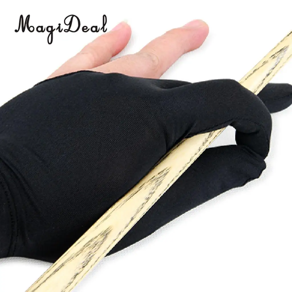 MagiDeal 2 Pieces 3 Finger Pool Shooters Snooker Billiard Cue Glove + 2 Pieces Billiard Chalk