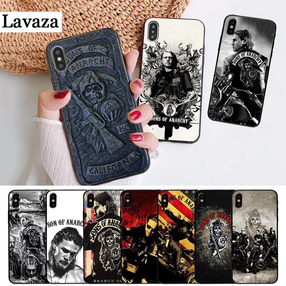 

Lavaza American TV Sons of Anarchy Silicone Case for iPhone 5 5S 6 6S Plus 7 8 X XS Max XR