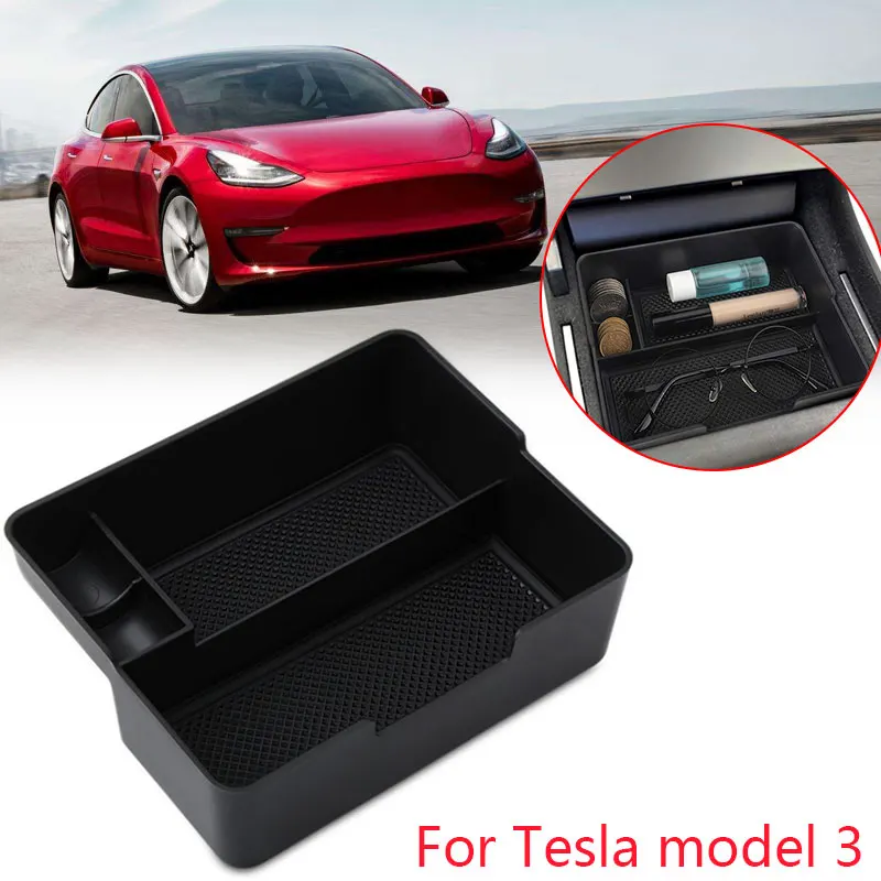 Прочный автомобильный ящик для хранения Tesla Model 3 ABS нескользящий коврик укладки