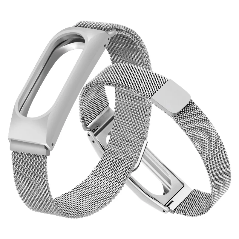 

Mi Band 2 Strap Bracelet for Xiaomi Mi Band 2 Strap Stainless Steel Metal Magnet Smart Wristband Replacement Smart Accessories