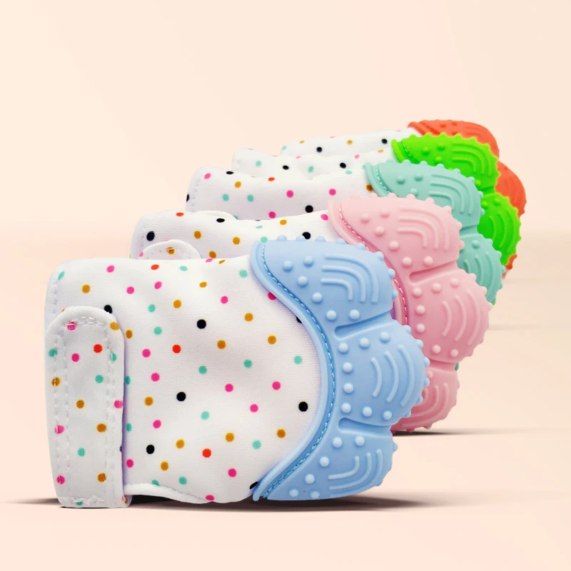 

Baby Silicone Mitts Teething Mitten Glove Candy Wrapper Sound Teethers Toy Gifts Newborn Nursing Mittens Teether Sucking Fingers