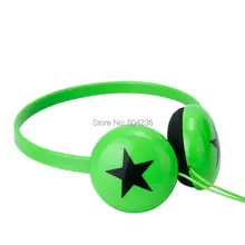 Rockpapa Boys Girls Kids Childrens Teens Star Stereo Small Headphones Adjustable Headset for Xiaomi iPhone iPod LeapPad / Green