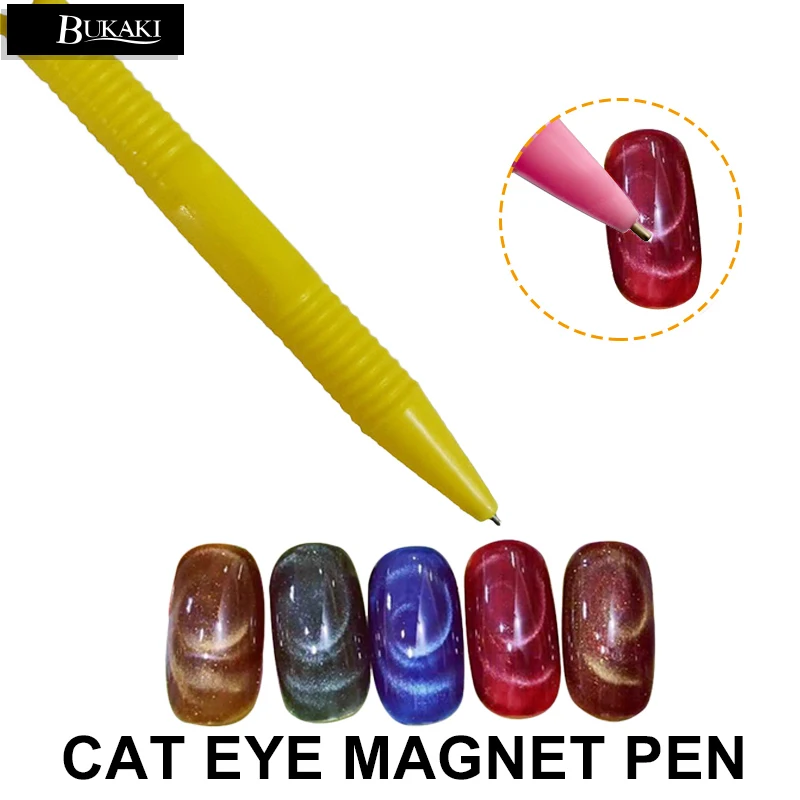 

BUKAKI Nail Art Tool Magnet Pen DIY Magic for All 3D Magnetic Cats Eyes Polish Manicure Gel Tips Painting Dotting Magnetic