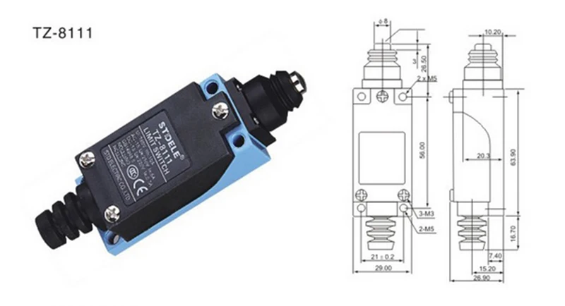 1 шт. концевой выключатель STDELE TZ-8104. TZ-8107.TZ-8108.TZ-8111.TZ8112.TZ-8122. TZ-8166.TZ-8167.TZ-8168 концевого выключателя микропереключатель