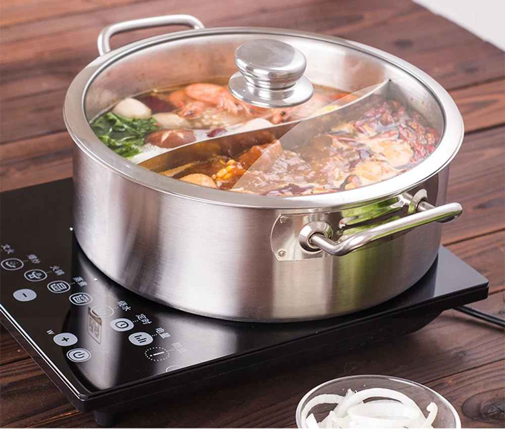 Stainless Steel Hotpot Soup non stick pan Cookware kitchen cooking tool