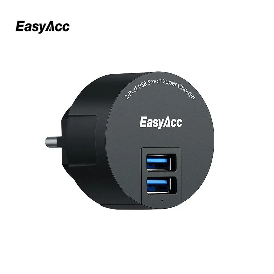 EasyAcc 3.4 A USB 충전기 2 포트 iPhone SE 6s, 6 Plus, iPad Pro / Air / Mini EU 플러그 용 휴대용 듀얼 USB 전원 어댑터
