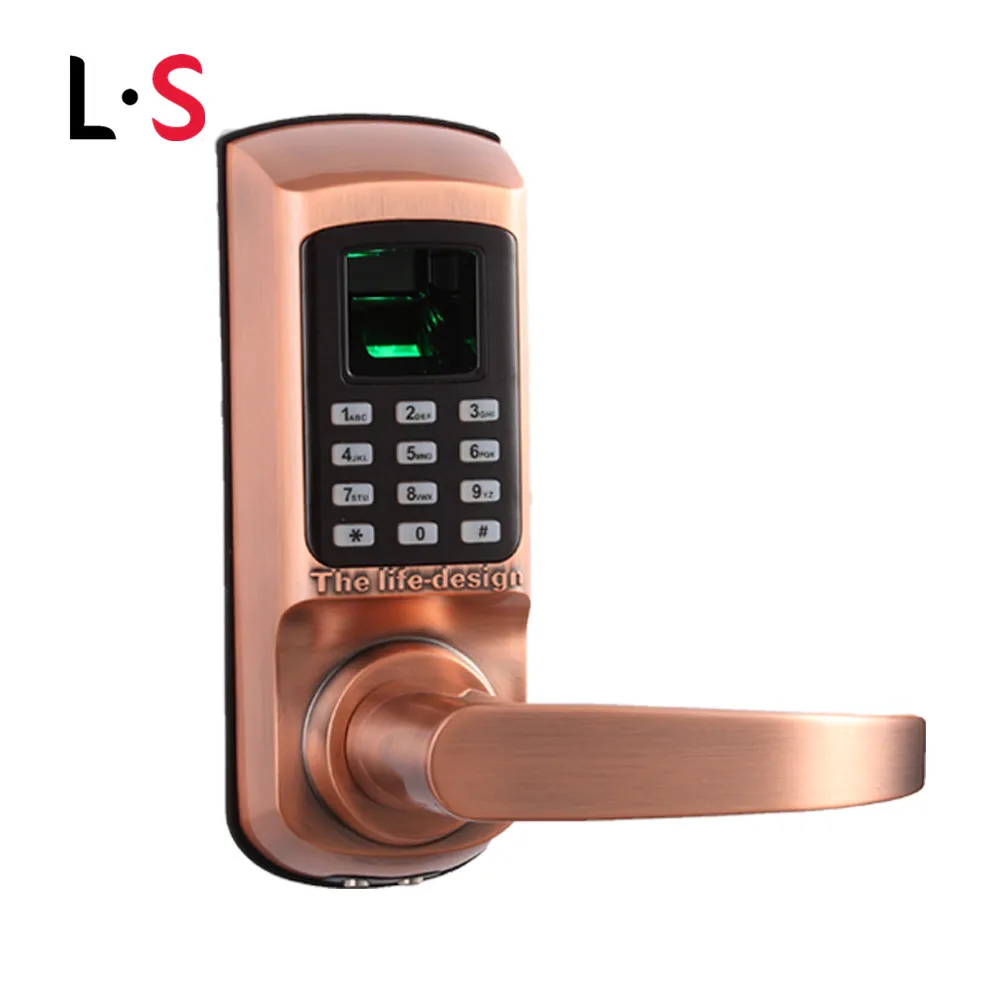 L&ampS Smart Lock Digital Code Door Keypad Password Mechanical Key Fingerprint Single Latch Zinc Alloy SL16-093-2 | Обустройство дома