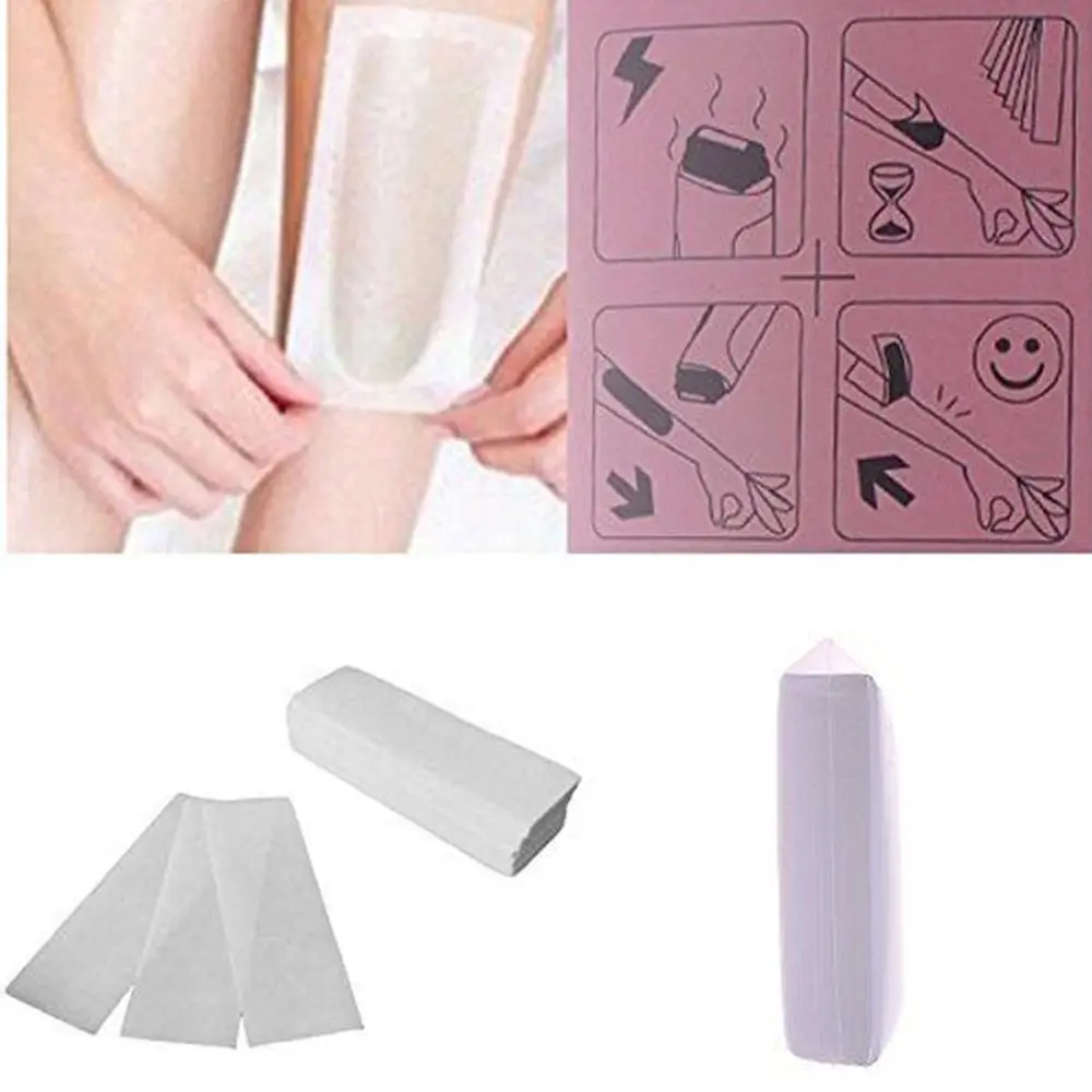 

Hot Sale 100pc With Special Thick Non-woven Depilatory Wax Hair Removal Waxing Paper for Paper White Hair Removal Wax Depilation