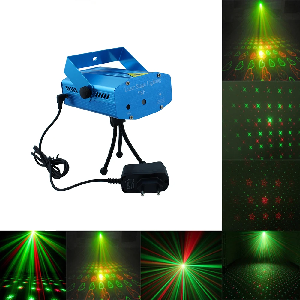 

Mini LED Laser Projector Christmas Decoration Laser Disco Light Stage Effect Light DJ Voice-activated KTV Xmas Party Music Light