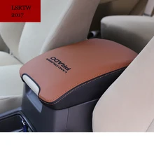 Lsrtw2017 волокна кожи автомобиль Подлокотник Крышка для toyota land cruiser prado 2010 2011 2012 2013 2014 2015 2016 2017 2017 2018