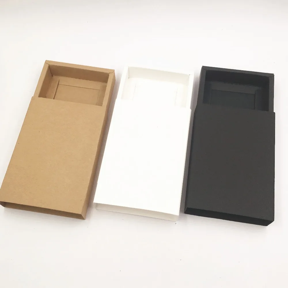 

50 pcs Retro kraft paper Jewelry Necklace Ring Bracelet Box for Wedding Valentine's Day Jewellery Box Gift 11.5x8x2.2cm