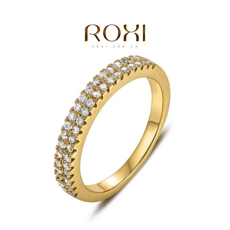 ROXI Luxury Wholesale 18K Gold Plated Austrian crystal AAA Zircon Double Rings fashion jewelry 2014112761 | Украшения и