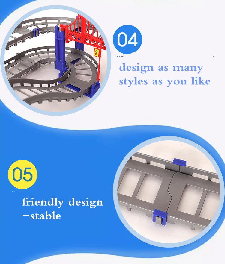 88 шт./компл. 3D DIY трек Электрический Железнодорожный вагон роторная модель здания набор комплектов поезд трек слот игрушка для обучения гоночных орбит автомобилей
