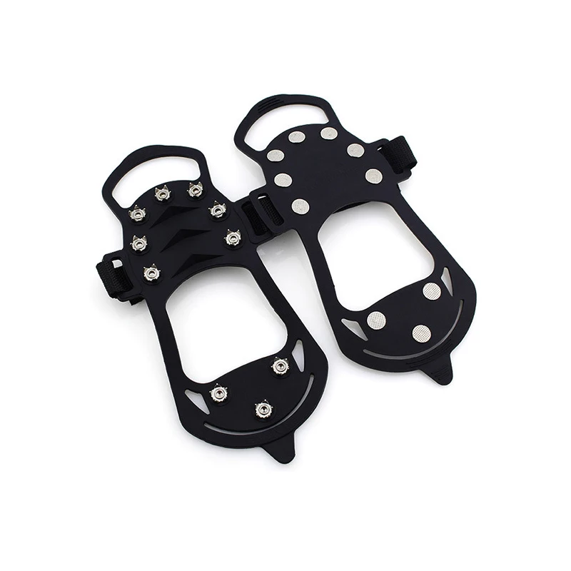 

Silicone ten-tooth crampons outdoor mountaineering fishing straps anti-slip anti-slip shoe covers snow non-slip claws