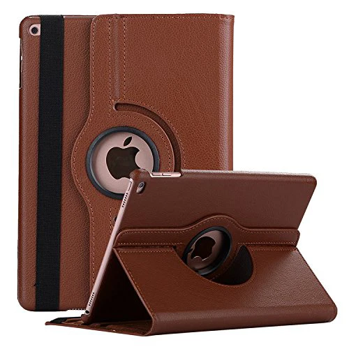 Чехол для iPad Mini 4 Coque Funda, вращающийся на 360 градусов чехол для планшета Mini 5 с функцией автоматического сна с возможностью просмотра под разными углами - Цвет: Brown