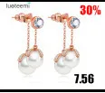 LUOTEEMI Lady Cubic Zirconia Micro Paved Luxury Water Drop Bohemia Dangle Earrings for Women Sexy Dinner Jewelry Accessories