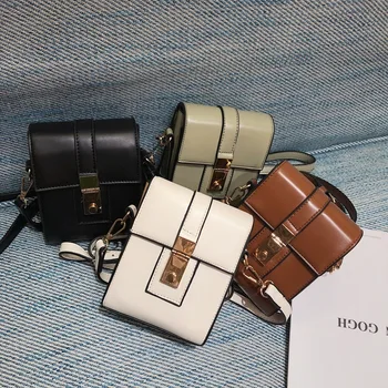 

Soft PU single shoulder inclined Patent leather Zippers flap lock slanting Solid Casual occasion Decoration bag