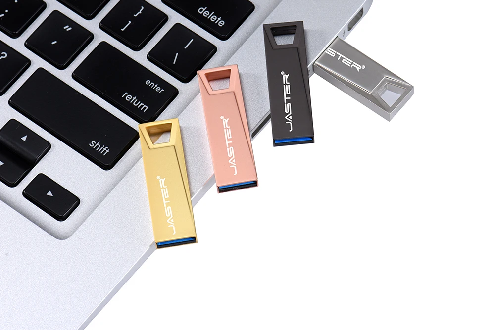 Металлический USB флеш-накопитель JASTER USB 3,0, 64 ГБ, 32 ГБ, 16 ГБ, 8 ГБ, 4 Гб, USB флешка, металлическая ручка-накопитель, реальная емкость, водонепроницаемый индивидуальный логотип