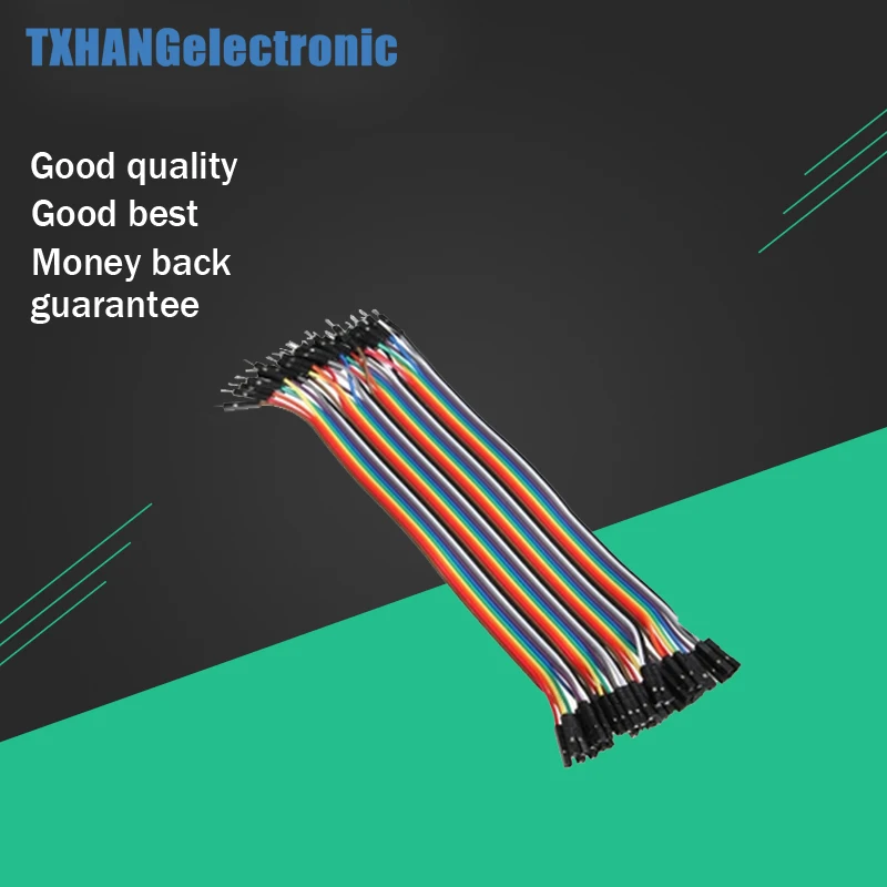

New 40PCS in Row Jumper Wire Dupont Cable line 3P-3P 2.54mm Male to feMale 20cm