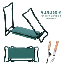 Садовый коленный стул со складными ручками из нержавеющей стали, садовый стул с EVA, коленный стул для сада