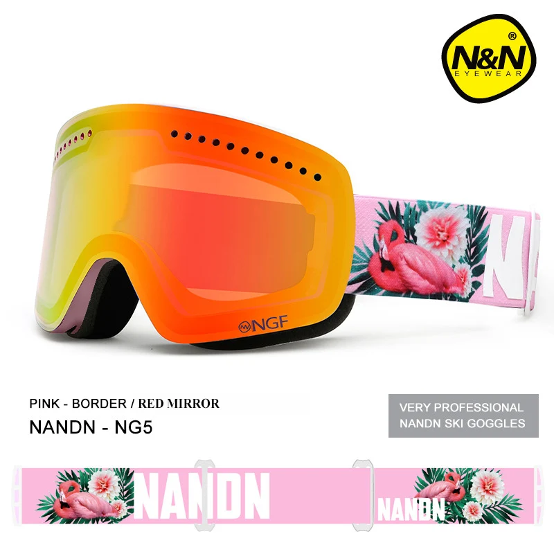 Лыжные очки NANDN двухслойная противотуманная Лыжная маска с УФ защитой 400 для
