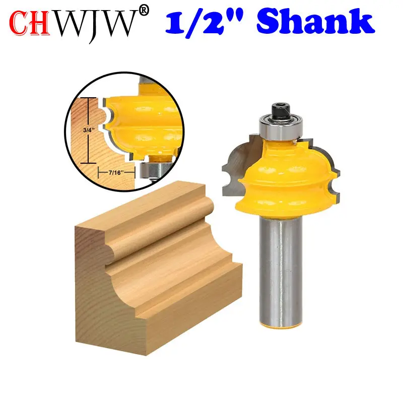 1/2" Shank Woodworking 1Pc Door Cabinet Architectural Molding Router Bits 