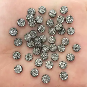 

120Pcs 6mm AB resin irregular surface crystal round Ore Flatback rhinestone scrapbook DIY Wedding half bead ornament craft PF558
