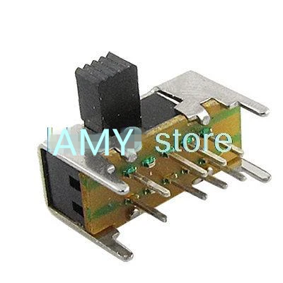 10 шт. x Панель PCB 8 контактов 3 позиции 2P3T DP3T скользящий переключатель Боковая ручка