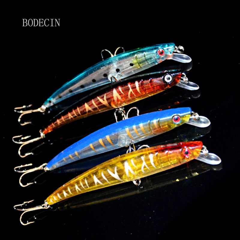 1PCS Wobbler Fishing Lures Minnow 11.5CM-11.2G 4#Bionic Plastic For Fish Artificial Hard Laser Bait With Hook Tackle Fake Baits (12)