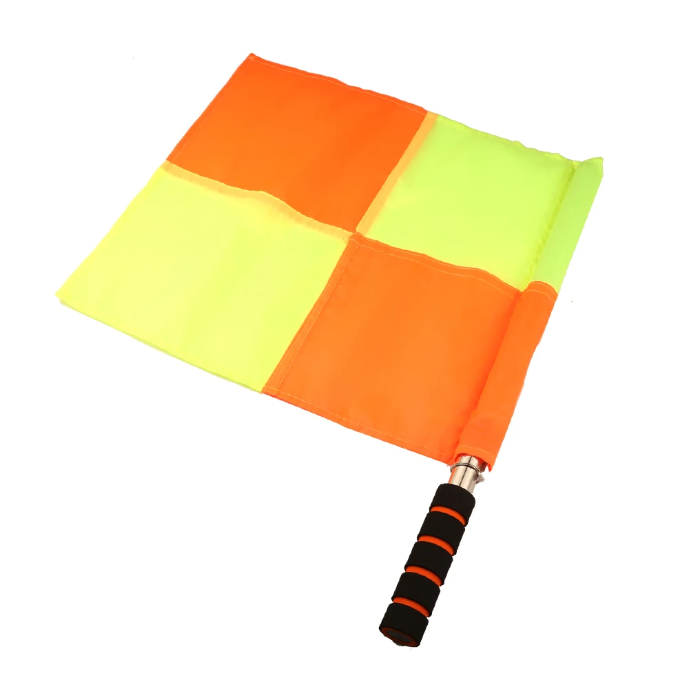 football match tour and the linesman flag, signal flag, hand flag, track and field training the